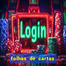 folhas de cartas para imprimir